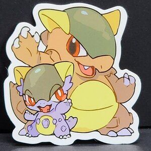 Pokemon Mega Kangaskhan Sticker - Collection Display